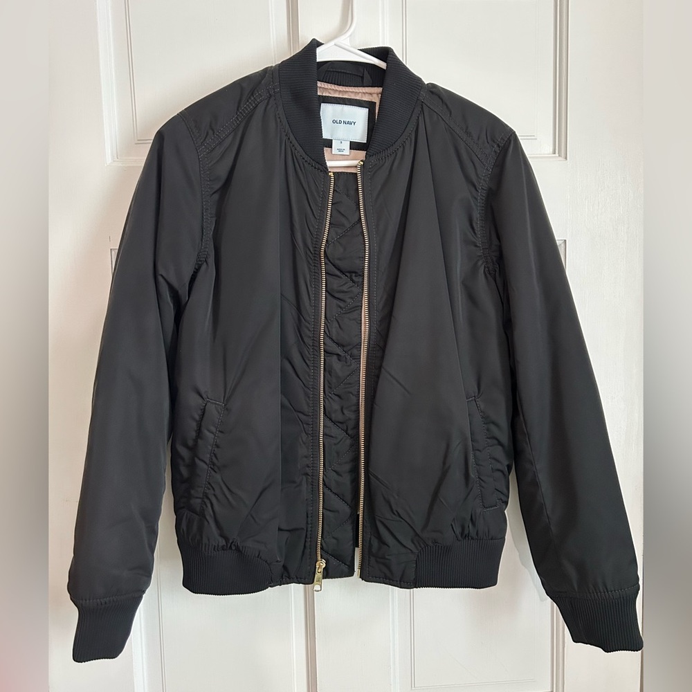 Old Navy Black Bomber Jacket